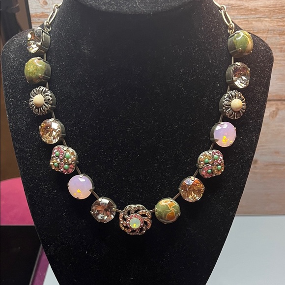 Mariana Pink Multicolor Swarovski & Beaded Necklace - Picture 1 of 6